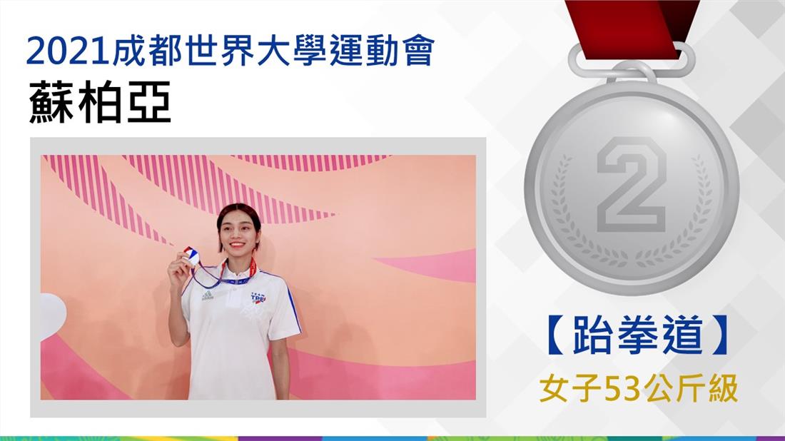 跆拳道女子53公斤級蘇柏亞-銀牌