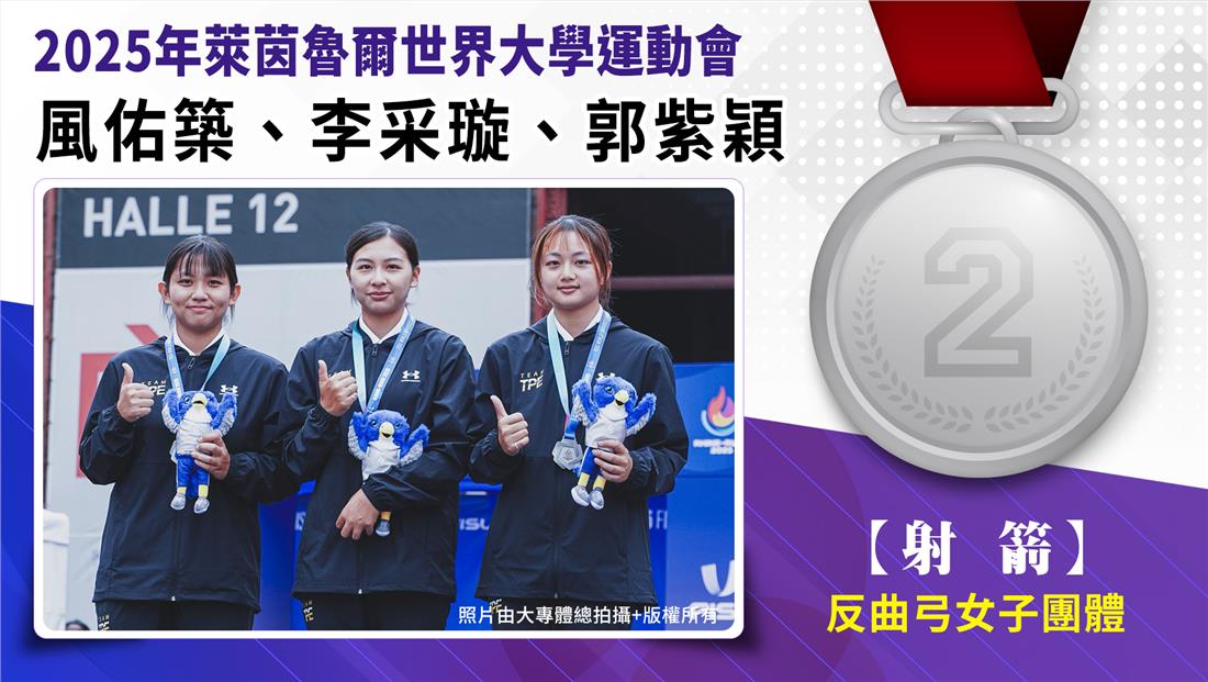 射箭/反曲弓女子團體/風佑築、李采璇、郭紫穎-銀牌