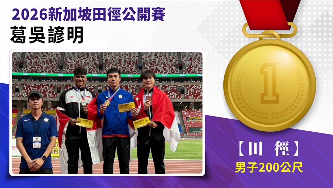 葛吳諺明/男子200公尺-金牌